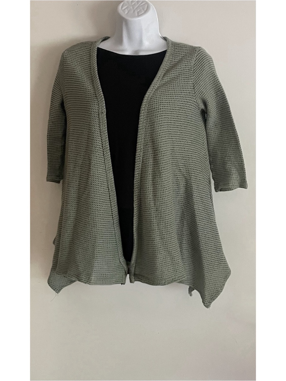 Blue Rain Sage Open-Front Knit Cardigan
